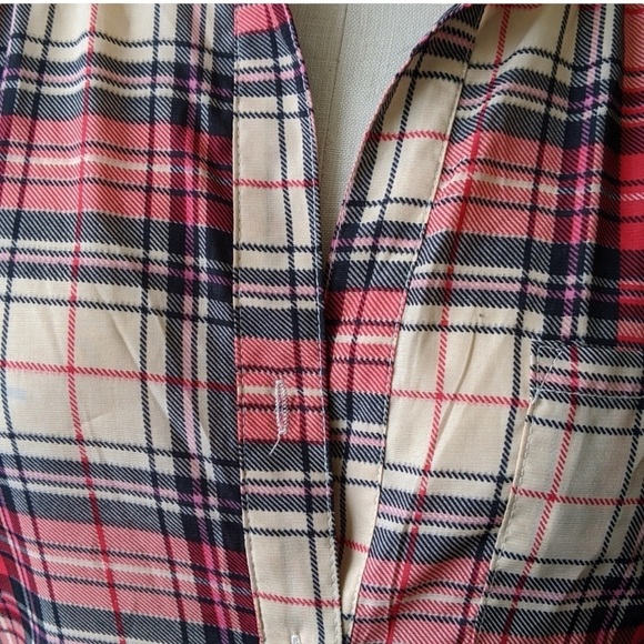 Akira plaid silky blouse size small - Picture 2 of 6